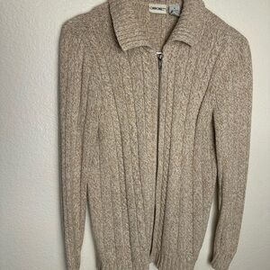 Cherokee Men's Beige Zip-Up Sweater